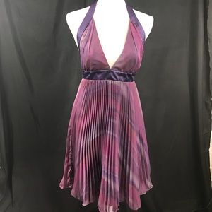 BCBGeneration variations of purple halter dress